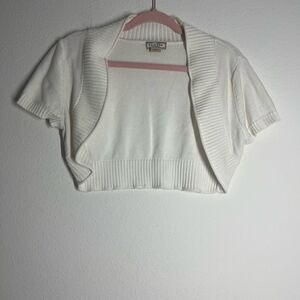 Arizona Jean Company crop cardigan Knit White Size XL Junior